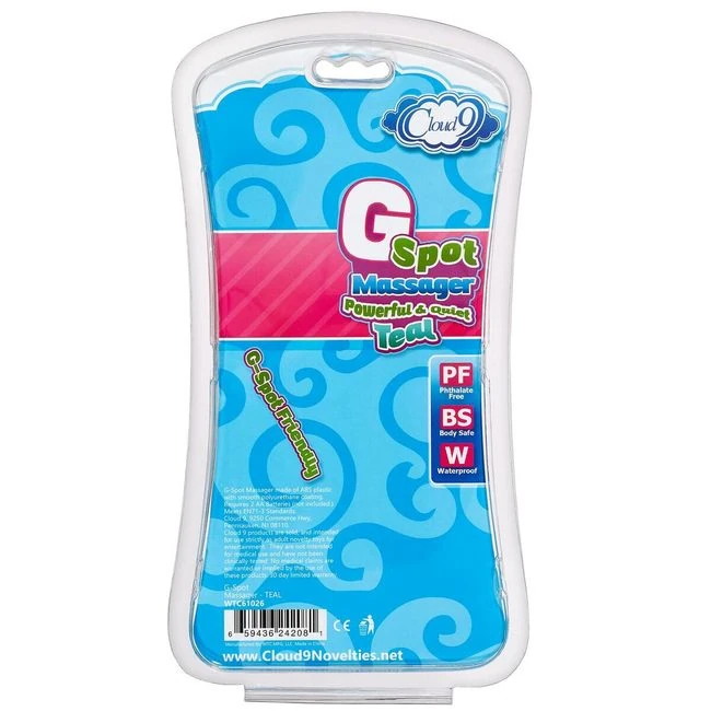Cloud 9 G Spot Massager Curved Teal - Experience the Cloud 9 G-Spot Massager Curved Teal