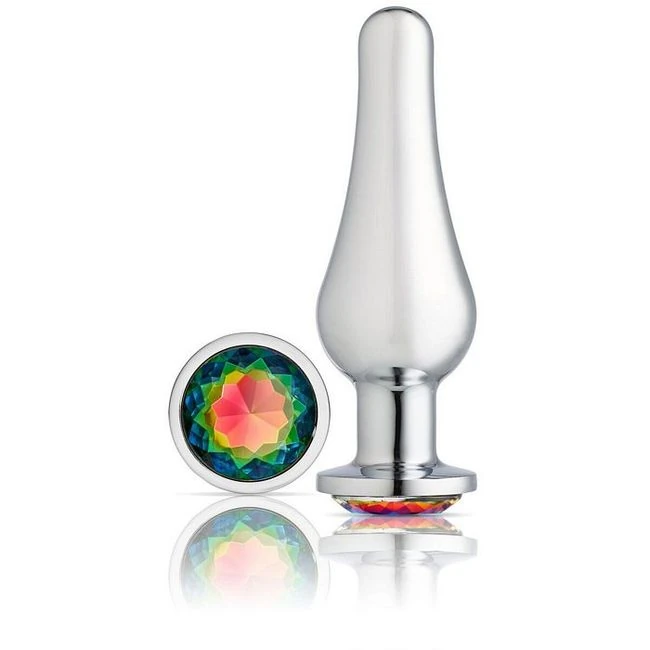 Cloud 9 Gems Silver Chromed Tall Anal Plug Large - Shape & Comfort