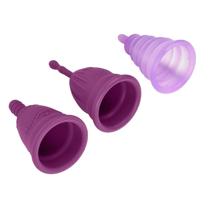 Cloud 9 Health & Wellness Reusable Menstrual Cups 3-pk W/bonus Travel Cup & Case - What Stands Out
