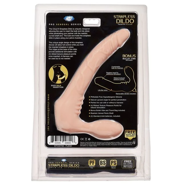 Cloud 9 Strapless Dildo Light Color Light - Shape & Texture