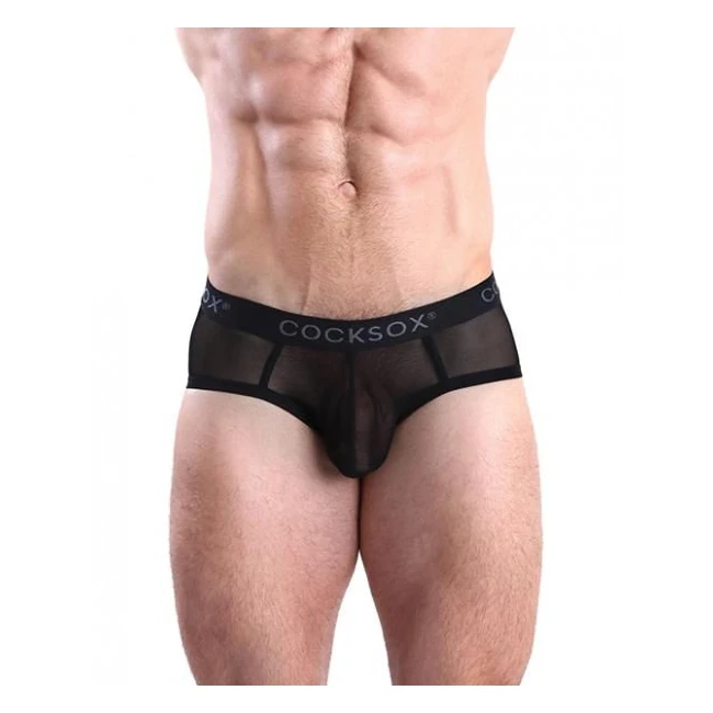 Cocksox Mesh Contour Pouch Sports Brief Black Shadow Md - Overview