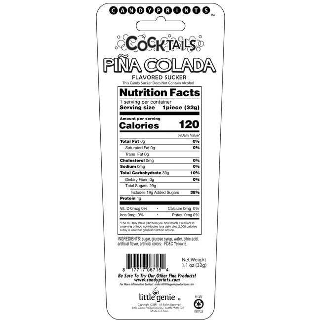 Cocktails Sucker Pina Colada - Overview