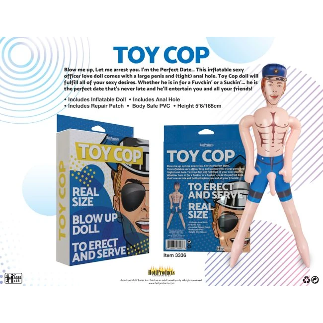 Cop Inflatable Party Doll - Key Details