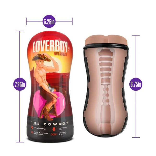 Coverboy Cowboy Self Lubricating Stroker Beige - Additional Details