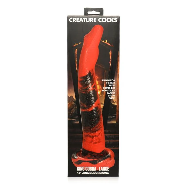 Creature Cocks King Cobra 14in Large Long Dildo - Materials & Maintenance