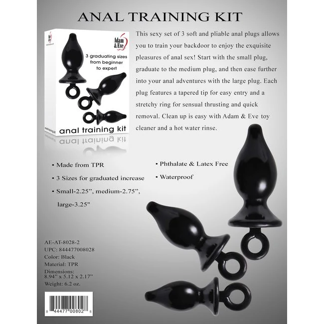 Adam & Eve Anal Trainer Ki - Sizes and Progression