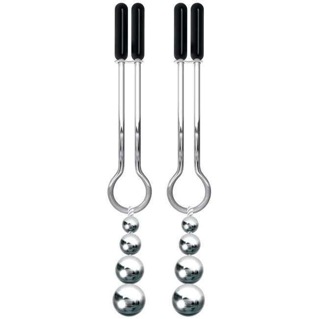 Adam & Eve Naughty Nipple Clips - Vibration Modes