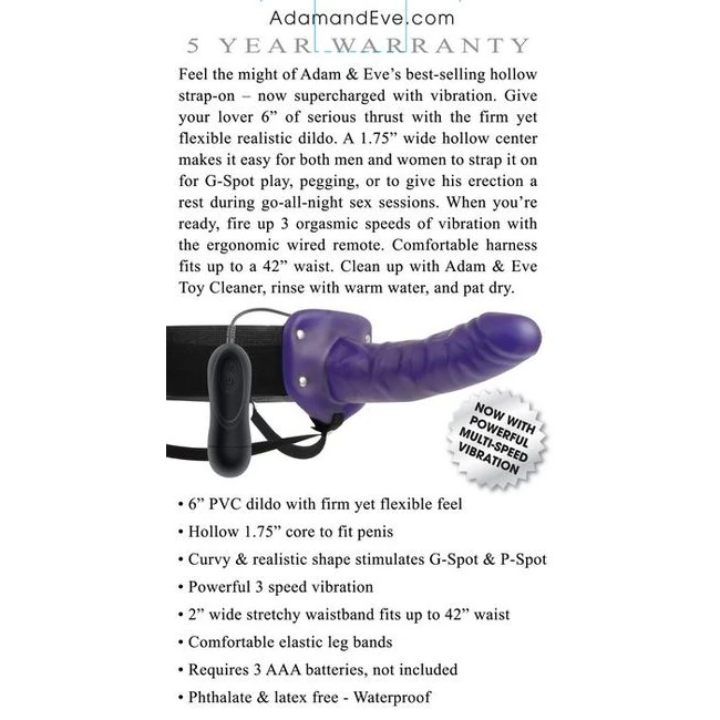 Adam & Eve Universal Hollo Strap on Vibrating - Material Feel & Construction