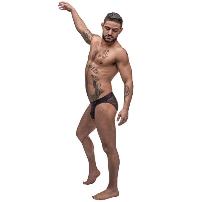 Airotic Mesh Butt Out Biki Large Black - Hardware & Fasteners
