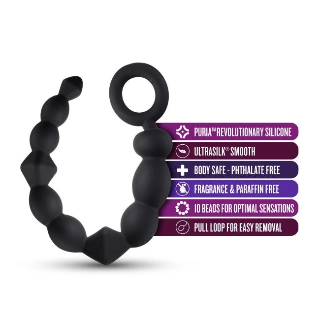 Anal Adventures Beginner a Beads Black - Shape & Texture