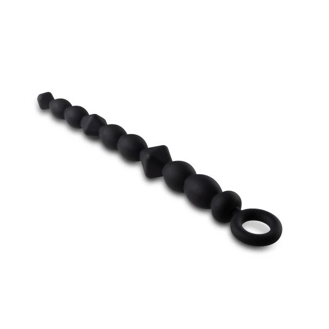 Anal Adventures Beginner a Beads Black - Premium Silicone Construction