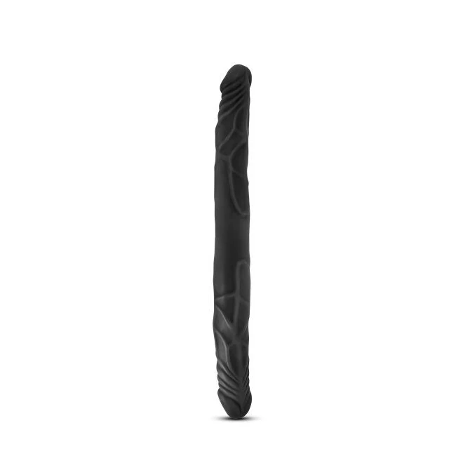 B Yours 14 Double Dildo Black " - Shape & Texture