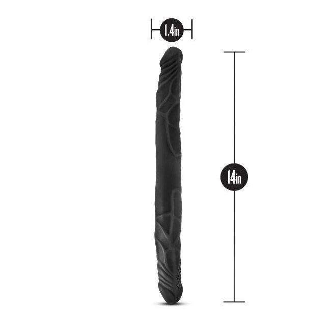 B Yours 14 Double Dildo Black " - Material & Feel