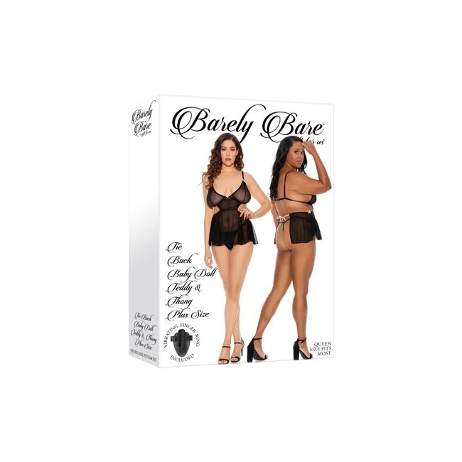 Barely Bare Tie-back Babyd Teddy & Thong Q/s - Design Details