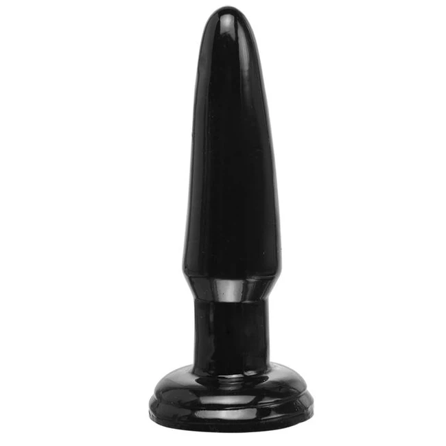 Basix Rubber Works 3.5in Beginner Butt Plug Black - Overview
