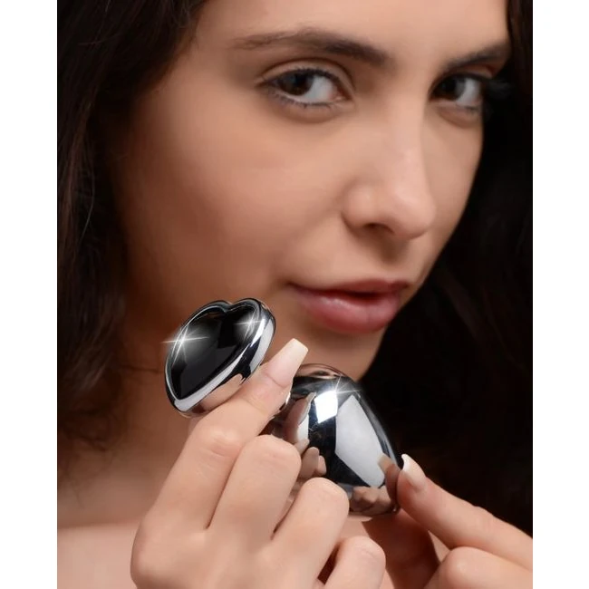 Booty Sparks Black Heart G Anal Plug Large - Temperature Play & Care
