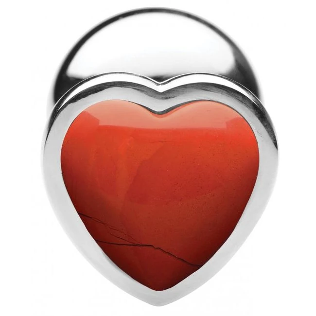 Booty Sparks Gemstones La Heart Anal Plug Red Jasper - Material & Safety
