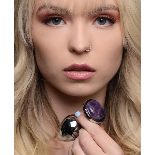 Booty Sparks Gemstones Me Anal Plug Amethyst - Measurements