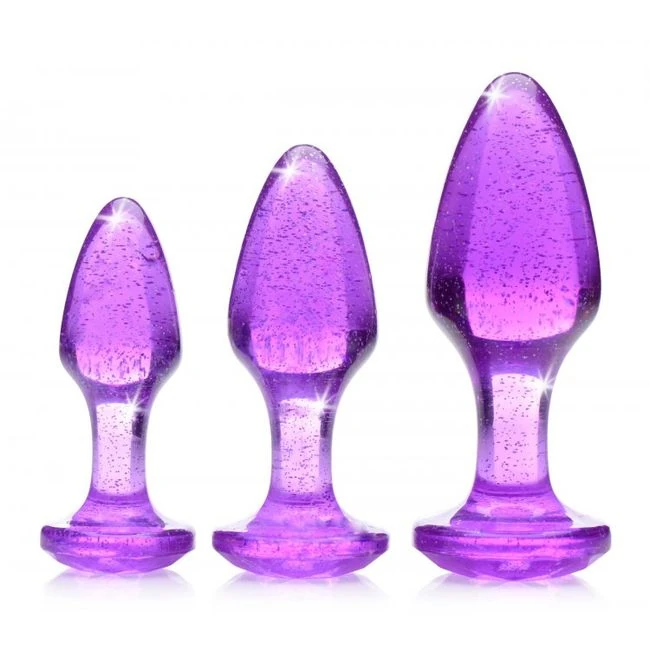 Booty Sparks Glitter Gem a Plug Set Purple - Elegant Design and Vibrant Colors