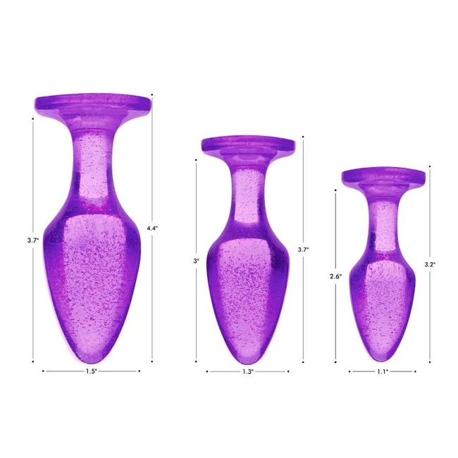 Booty Sparks Glitter Gem a Plug Set Purple - Comfortable and Beginner-Friendly Construction