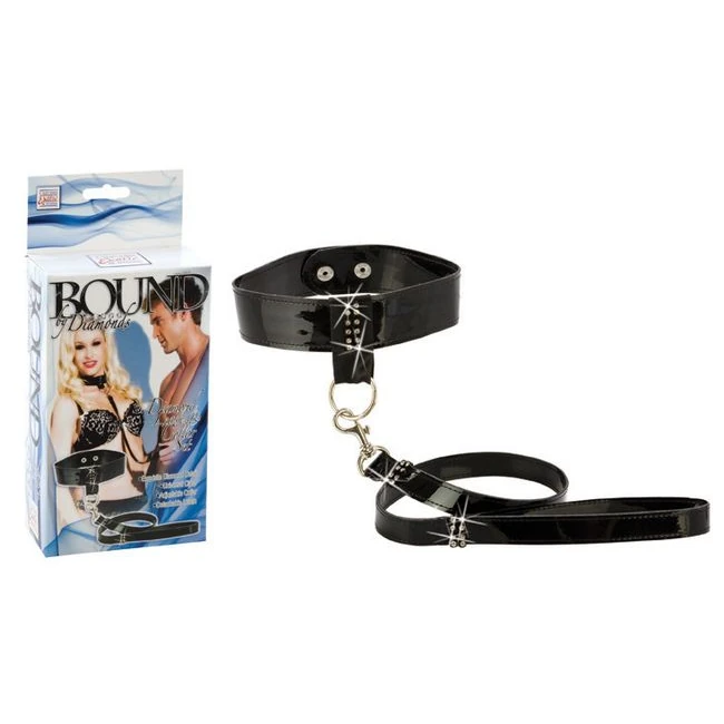 Bound by Diamonds Leash & Collar - Elegant Fetish Gear with a Touch of Sparkle
