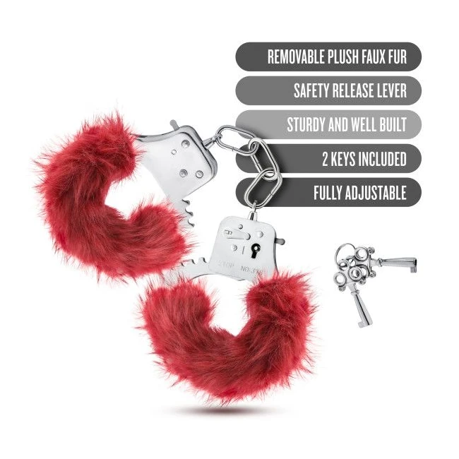 Temptasia Plush Fur Cuffs - Material and Construction