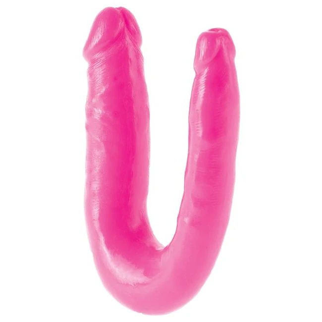 Dillio Double Trouble Pink Dong - Shape & Texture