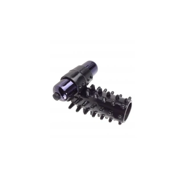 Fantasy C Ringz Vibrating Super Sleeve Black - Experience Explosive Pleasure with the Fantasy C-Ringz Vibrating Super Sleeve