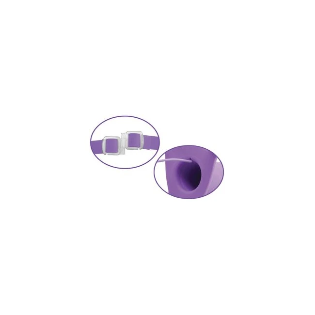 Fetish Fantasy Elite Vib. Hollow Strap on Purple - Shape & Texture