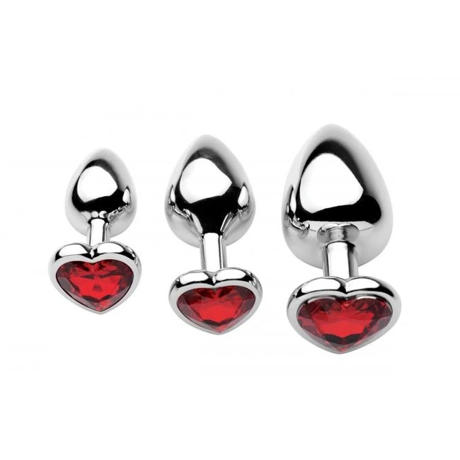 Frisky Chrome Hearts 3 Pie Anal Plugs W/gem Accents - Design and Materials