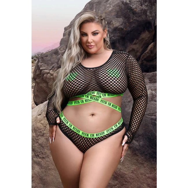 Fuck Ur Rules Long Sleeve Top & Panty - Specifications