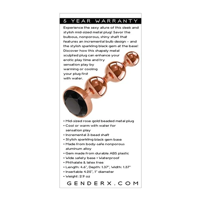 Gender X Gold Digger Mediu - Gender X Gold Digger Medium Anal Plug by Evolved Novelties