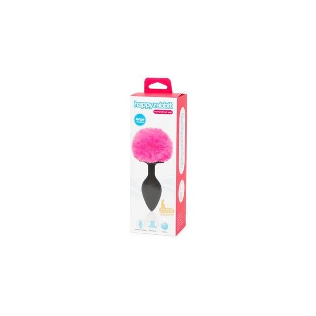 Happy Rabbit Large Bunny T Butt Plug 4 in - Graduated Sizing & Usage