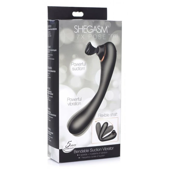 Inmi Shegasm 7x Pose Benda Suction Vibrator - Materials and Specifications