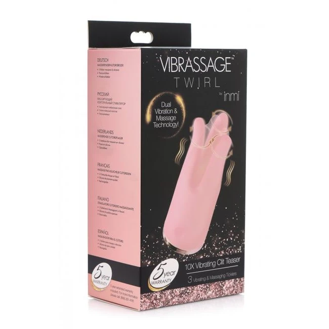 Inmi Vibrassage Twirl 10x Vibrating Clit Teaser - Materials & Care