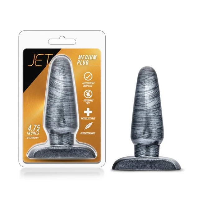 Jet Medium Plug Carbon Metallic Black - Material Feel & Safety