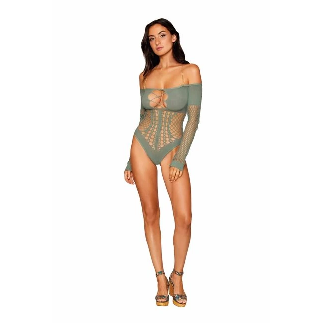 Long Sleeve Teddy Sage - Internal Texture and Stimulation