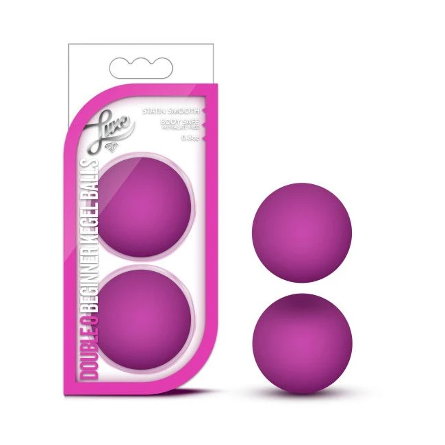 Luxe Double O Kegel Balls 0.8 Oz Pink - Vibration & Sensory Stimulation