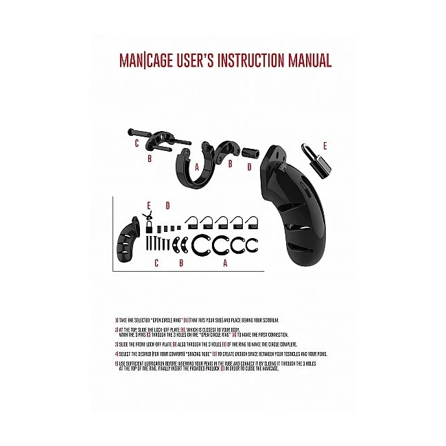 Mancage Chastity 4.2in Coc Cage Silicone Model 08 Black - Comfort & Fit