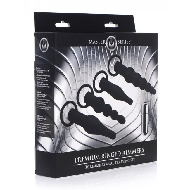 Master Series Premium Ring Rimmers 3x Rimming Anal Training Set - Textures & Sizes