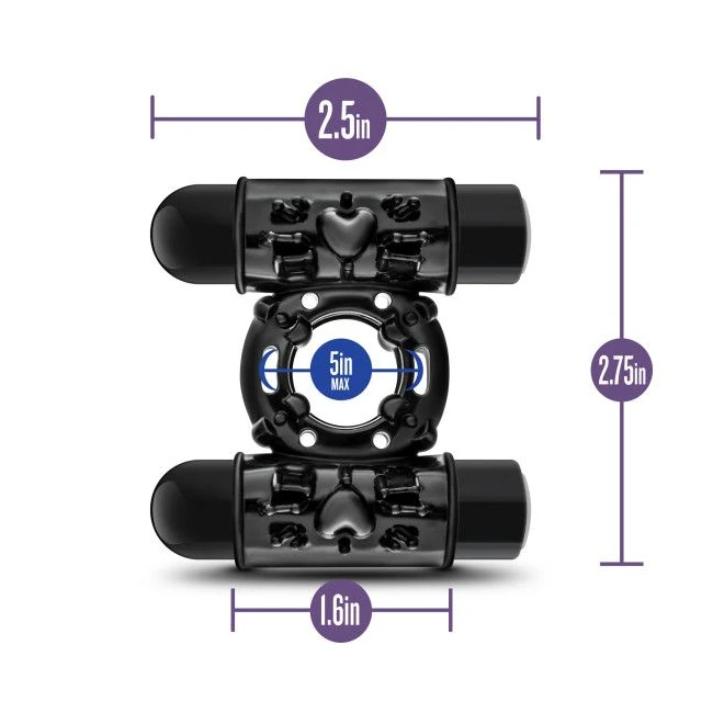 Performance Plus Double Thunder Wireless Remote Rechargeable Vibrating - Additional Features