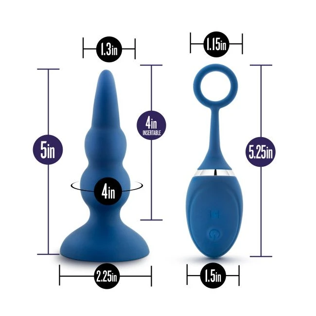 Performance Plus Sonic Rechargeable Anal Plug Blue - Rechargeability & Power