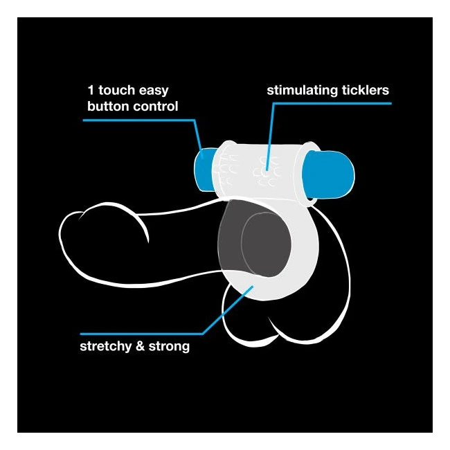 Performance Plus Thunder Wireless Remote Rechargeable Vibrating Cockring Black - Power & Performance
