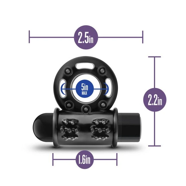 Performance Plus Thunder Wireless Remote Rechargeable Vibrating Cockring Black - Features