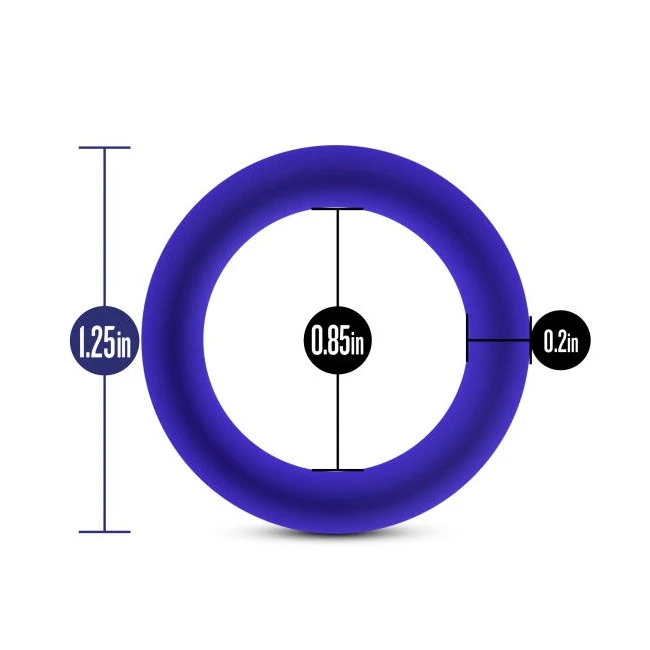 Performance Vs2 Pure Premi Silicone Cockrings Small Indigo - Ease of Use & Comfort