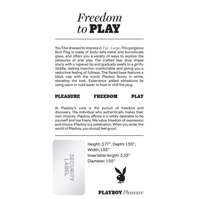 Playboy Tux Large - Temperature Play & Sensory Exploration