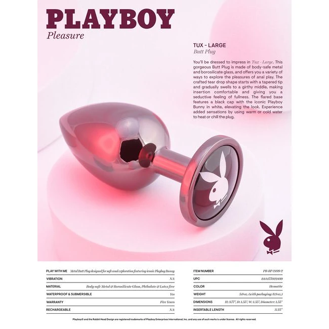 Playboy Tux Large - Care & Maintenance