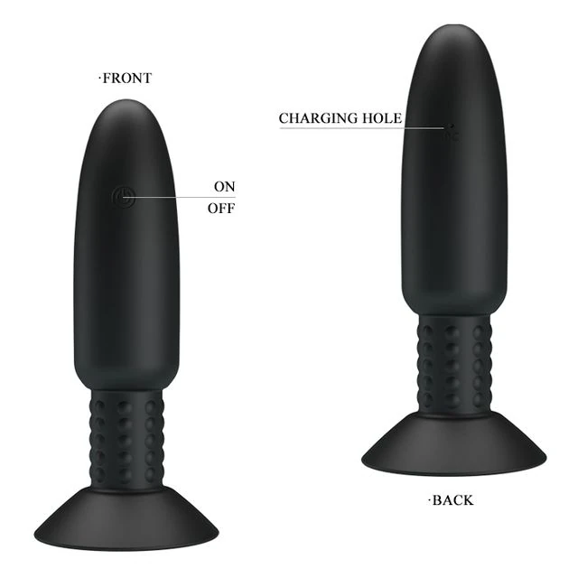 Pretty Love Beaded for Ext Pleasure Butt Plug W/ Remote - Vibration Modes and Rotation Functions