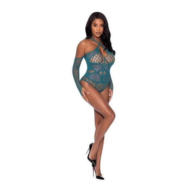 Seamless Long Sleeve Teddy Teal O/s - Internal Texture