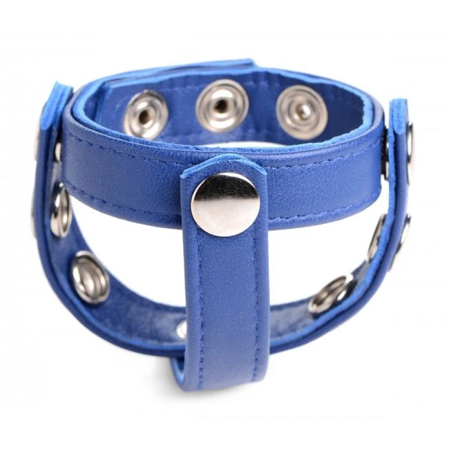 Strict Leather Cock Gear S on Harness Blue - Product Overview